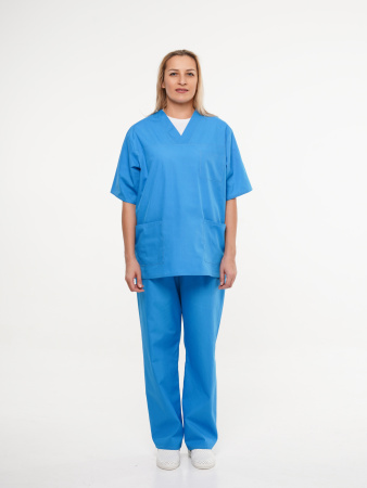 Костюм рабочий универсальный №104 (куртка, брюки) голубой, ткань смесовая