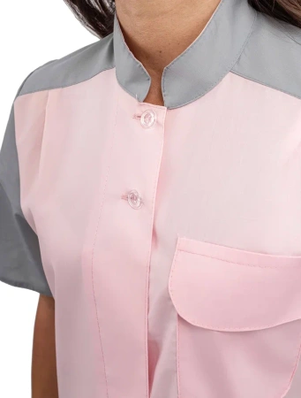 Костюм женский "Октава" серый с розовым (ЧЗ)