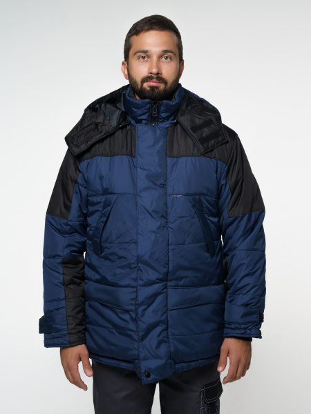 Куртка "ЕВРОПА" дл.,синяя с чёрным (ЧЗ)