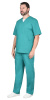 Костюм хирурга универсальный: блуза, брюки зелёный