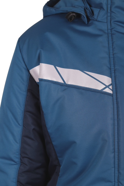 Куртка ВИРАЖ НЕО зимняя  женская морская волна-т.синий Таслан, пл. 110 г/м² КУР 226