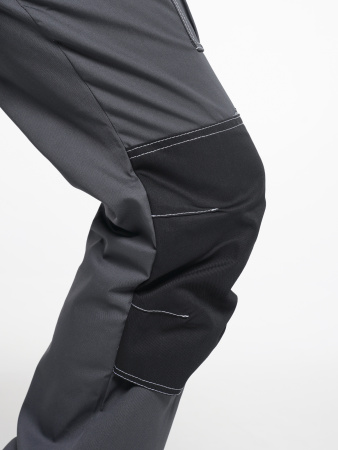 Полукомбинезон рабочий мужской №116 серый с черный, СОП, ткань Rodos