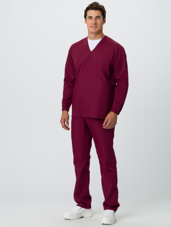 Мужской костюм ХАССП-База (ткань ТиСи, 120), бордовый (ЧЗ)