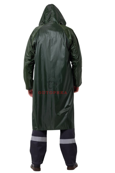 Плащ "РосМарка" нейлоновый с ПВХ влагозащитный, зеленый