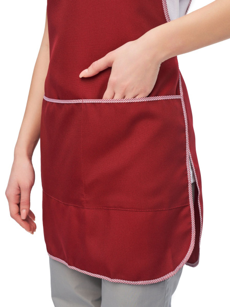 Фартук-сарафан "Цветок" бордовый с белым