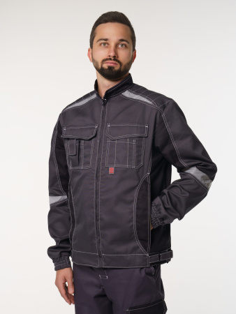 Куртка рабочая мужская №116 серый с черный