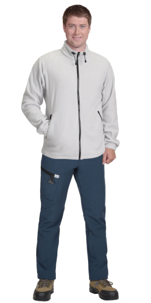 Куртка флисовая светло-серая(переработка) (ЧЗ)