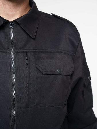 Костюм рабочий мужской №106 (куртка, брюки) черный, ткань Твил