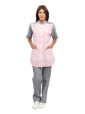 Костюм женский "Октава" серый с розовым (ЧЗ)