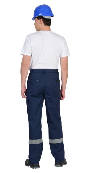 Брюки "БОСТОН"   темно-синий с васильковой и чер. отд.  (ЧЗ)