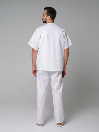 Костюм рабочий универсальный №105 (куртка, брюки) отбеленный, ткань Бязь, без карманов