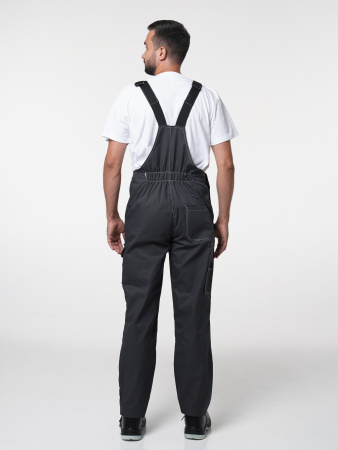 Полукомбинезон рабочий мужской №116 серый с черный, СОП, ткань Rodos