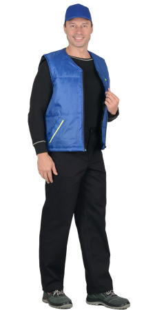 Жилет "КАССИР" утеплённый , васильковый (ЧЗ)