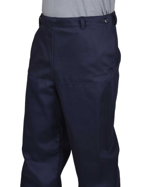 Костюм сварщика "Сфинкс" летний: куртка, брюки синий (480 гр/кв.м) и СОП 50мм (ЧЗ)