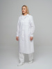 Халат рабочий женский №203 отбеленный, ткань ТИСИ