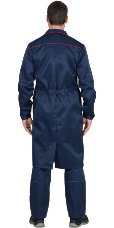 Халат "ТЕХНИК" мужской тёмно-синий с красным