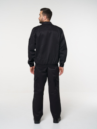 Костюм рабочий мужской №106 (куртка, брюки) черный, ткань Твил