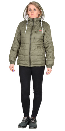 Куртка "ПРАГА-Люкс" женская,  оливковая  (ЧЗ)